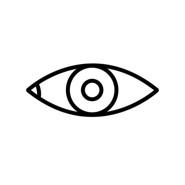 Göz Çizgisi Simgesi Vektör Çizimi — Stok Vektör