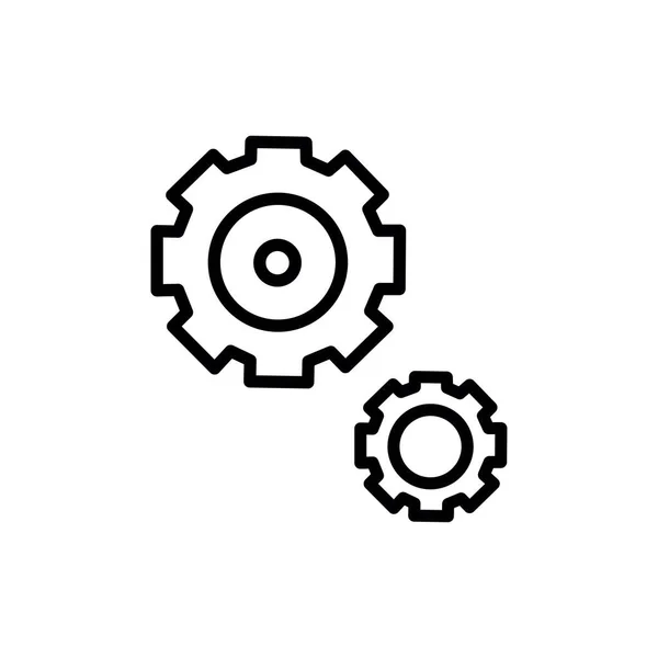 Gear Line Vector Icon Vector Illustration — Stock Vector