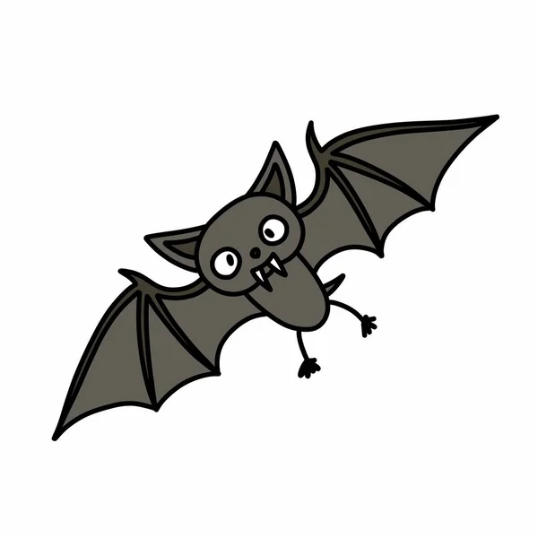 Ícone Doodle Morcego Ilustração Vetorial — Vetor de Stock