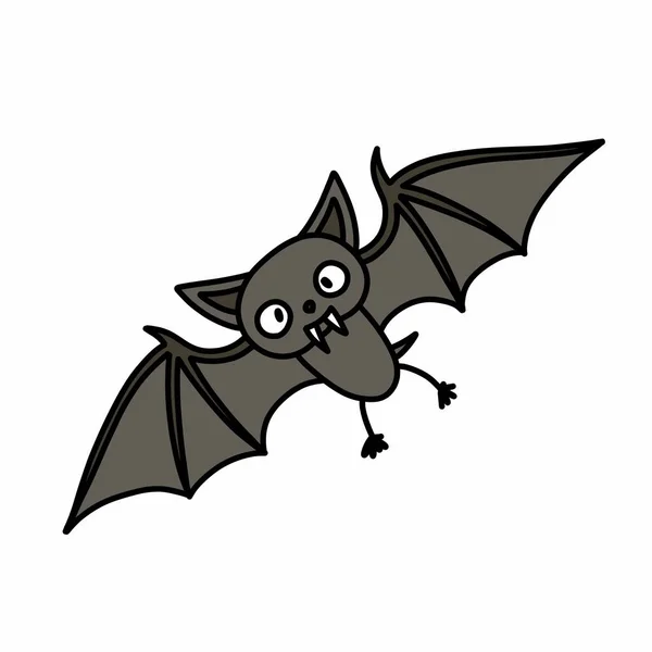 Chauve Souris Icône Doodle Illustration Vectorielle — Image vectorielle