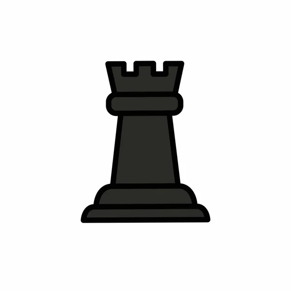 Chess Figure Line Icon Vector Illustration — Stock Vector