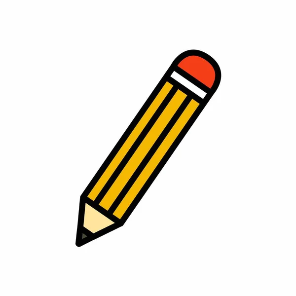 Icône Ligne Crayon Illustration Vectorielle — Image vectorielle