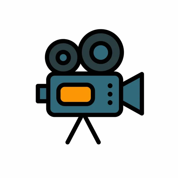 Иконка Видеокамеры Векторная Иллюстрация — стоковый вектор