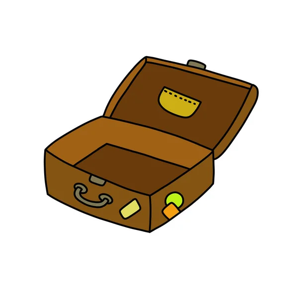 Icône Doodle Valise Illustration Vectorielle — Image vectorielle