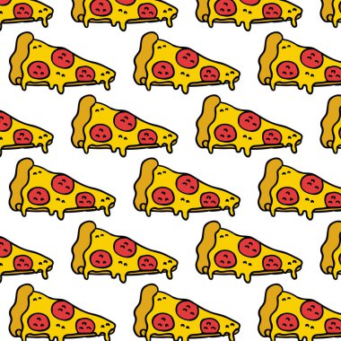 Pizza karalama kalıbı, vektör çizimi