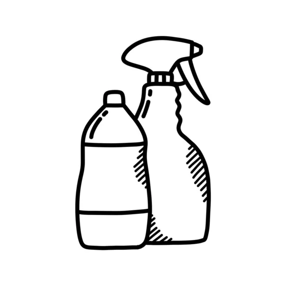 Detergents Doodle Icon Vector Illustration — Stock Vector