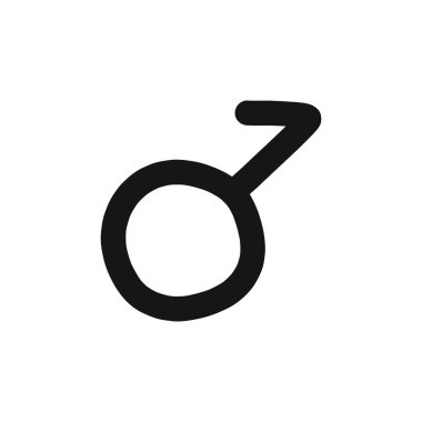 Demiboy sembolü karalama simgesi, vektör illüstrasyonu