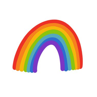 gökkuşağı karalama simgesi, vektör illüstrasyonu