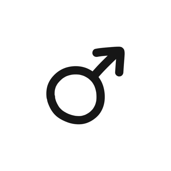 Symbole Masculin Icône Doodle Illustration Vectorielle — Image vectorielle