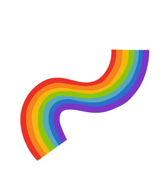 Rainbow Doodle Icon Vector Illustration — Stock Vector