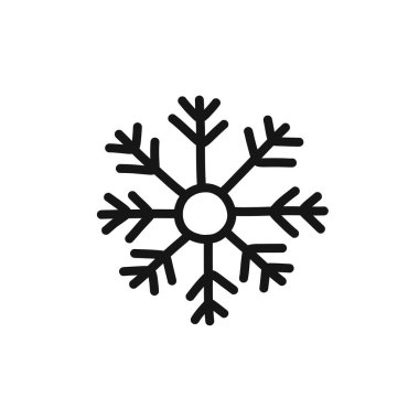 Kar Tanesi karalama simgesi, vektör çizimi