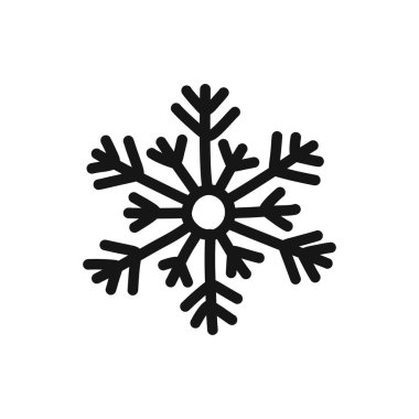 Kar Tanesi karalama simgesi, vektör çizimi