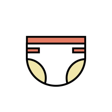 bebek bezi ikonu, vektör illüstrasyonu