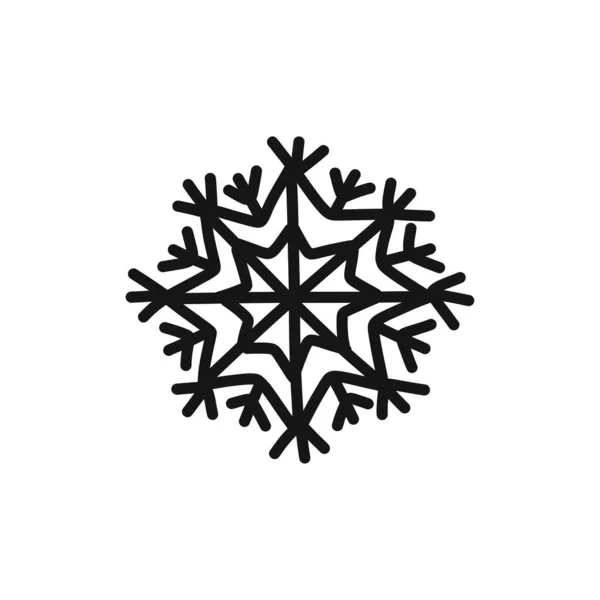 Schneeflocken Doodle Symbol Vektorillustration — Stockvektor