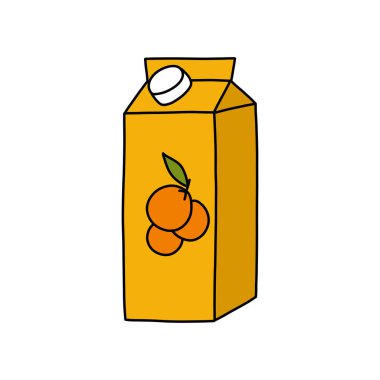 portakal suyu karalama simgesi, vektör illüstrasyonu