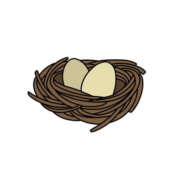 Nest Doodle Symbol Vektorillustration — Stockvektor