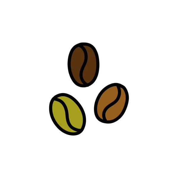 Café Grains Doodle Icône Illustration Vectorielle — Image vectorielle
