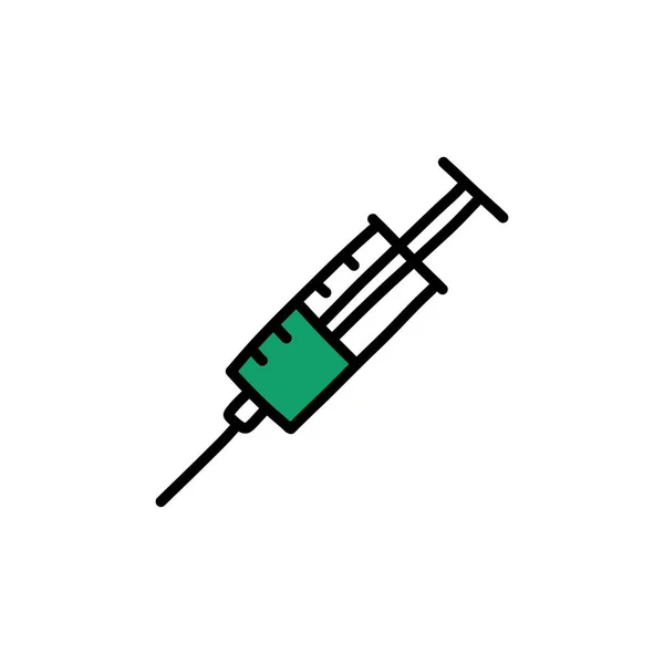 Syringe Doodle Icon Vector Illustration — Stock Vector