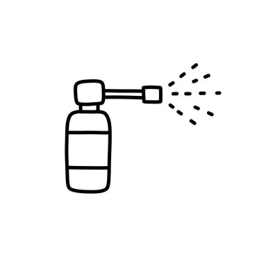 Boğaz karalama ikonu için sprey, vektör illüstrasyonu