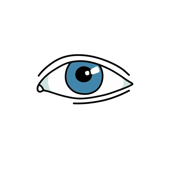 Eye Doodle Icon Vector Illustration — Stock Vector