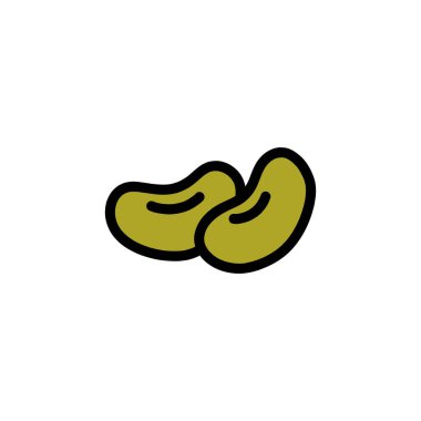 Fasulye karalama simgesi, vektör illüstrasyonu