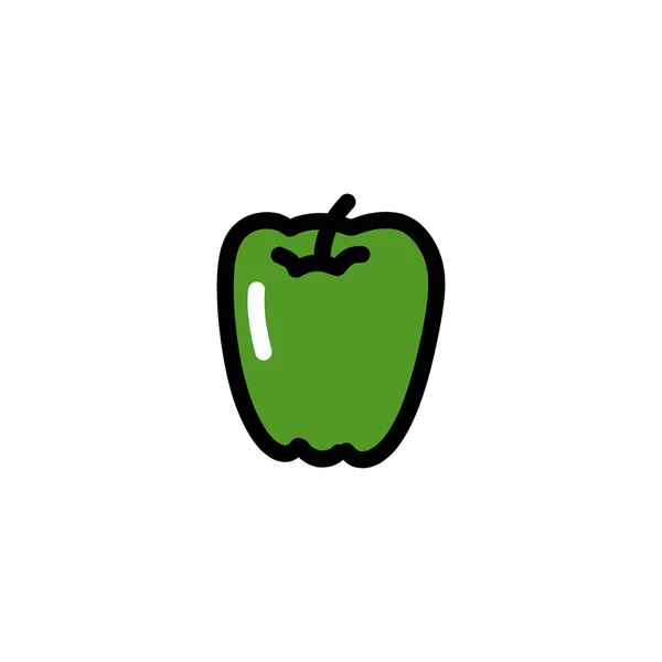 Bell Pepper Doodle Icon Vector Illustration — 图库矢量图片