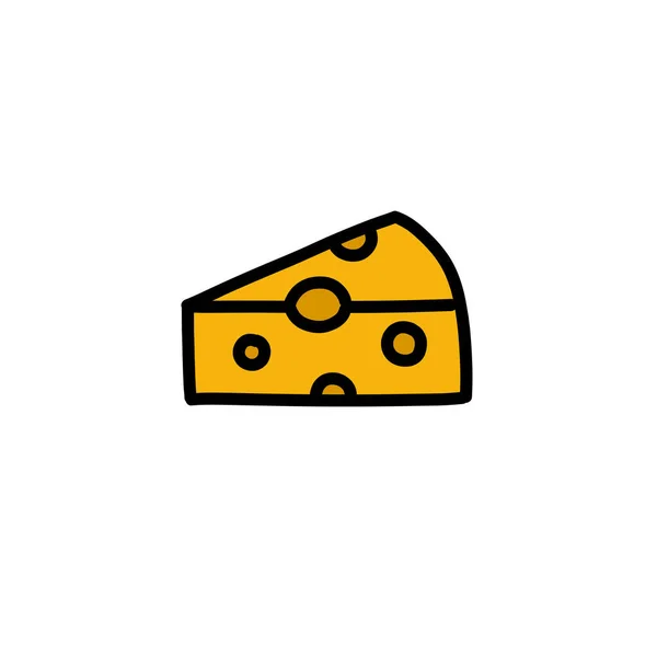 Icono Garabato Queso Ilustración Vectorial — Archivo Imágenes Vectoriales