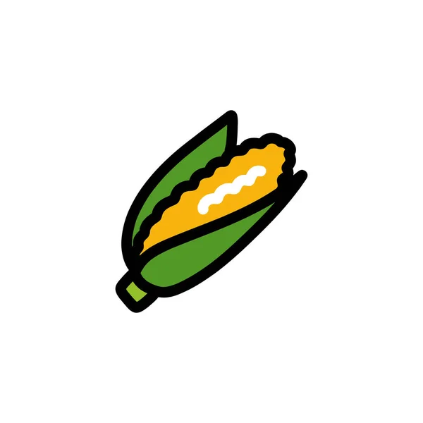 玉米涂鸦图标 矢量插图 — 图库矢量图片