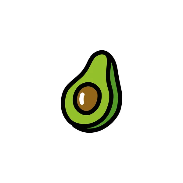 Avocado Doodle Icon Vector Illustration — 图库矢量图片