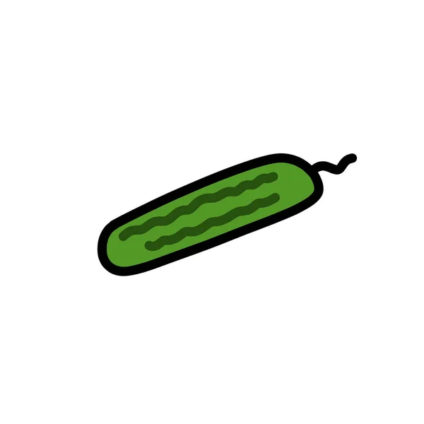 Cucumber Doodle Icon Vector Illustration — 图库矢量图片