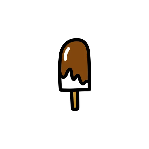 Ice Cream Doodle Icon Vector Illustration — Stock Vector