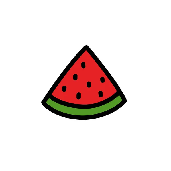 Wassermelone Doodle Symbol Vektorillustration — Stockvektor