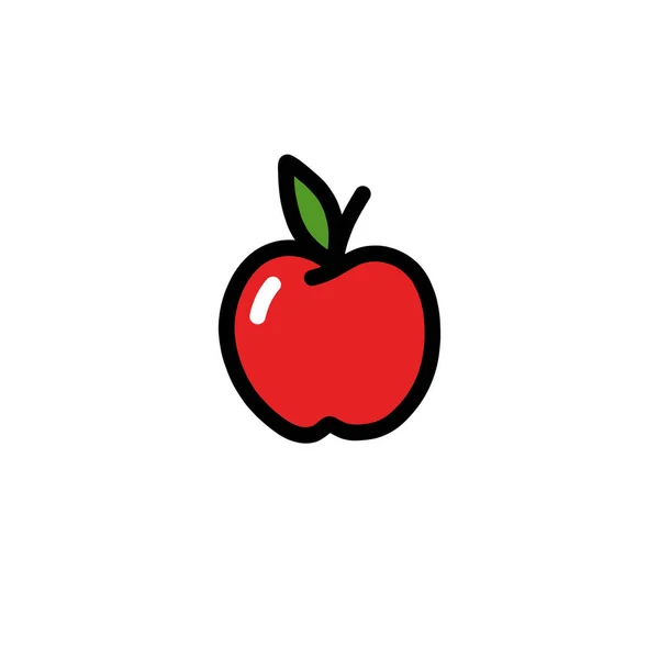 Apfel Doodle Symbol Vektorillustration — Stockvektor