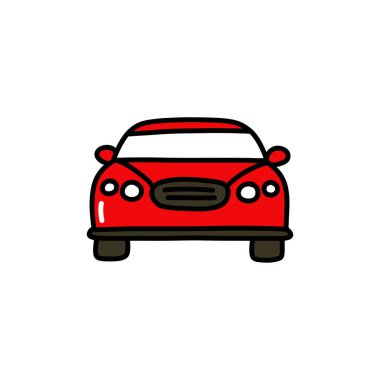 araba karalama simgesi, vektör illüstrasyonu