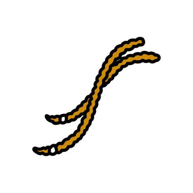 Rasta kilitleri karalama simgesi, vektör illüstrasyonu