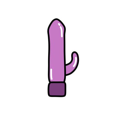 Vibratör seks oyuncağı karalama simgesi, vektör illüstrasyonu