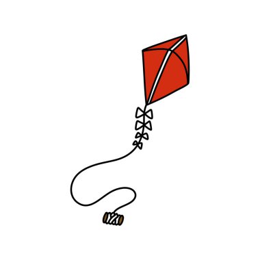 Uçurtma karalama simgesi, vektör çizimi