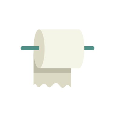 tuvalet kağıdı simgesi, vektör illüstrasyonu