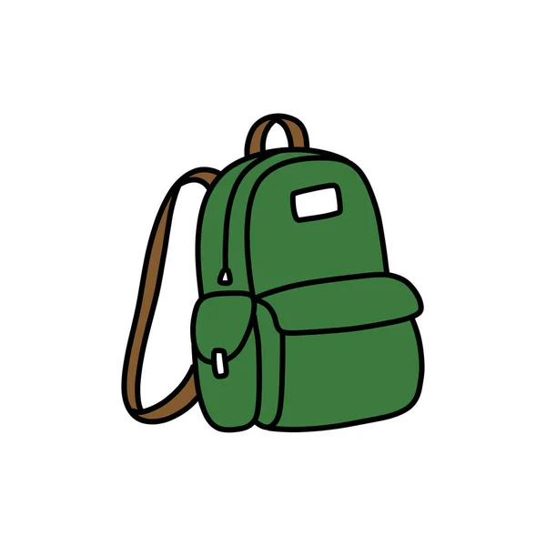 Rucksack Doodle Symbol Vektorillustration — Stockvektor