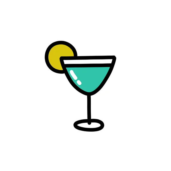 Cocktail Doodle Symbol Vektorillustration — Stockvektor