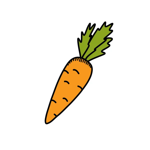 Морква Каракулі Значок Векторні Ілюстрації — стоковий вектор
