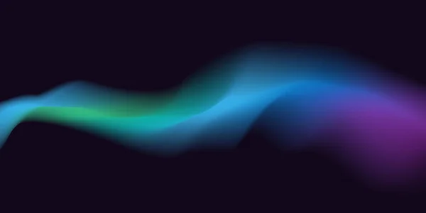 Illustration vectorielle des aurores boréales sur fond sombre. — Image vectorielle