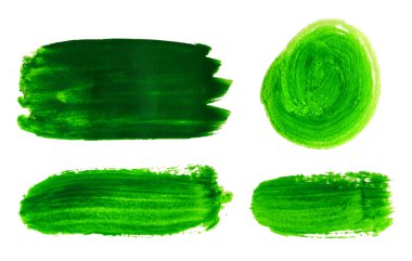 Grunge soyut el boyası yeşil fırça darbeleri ve dokularıyla ayarlanmış. Altçizgi ve sınır tasarımı, doku çemberi.