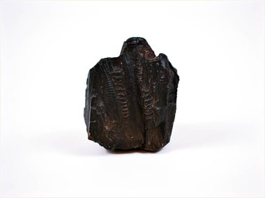 Beyaz arkaplanda izole edilmiş göktaşı taşı