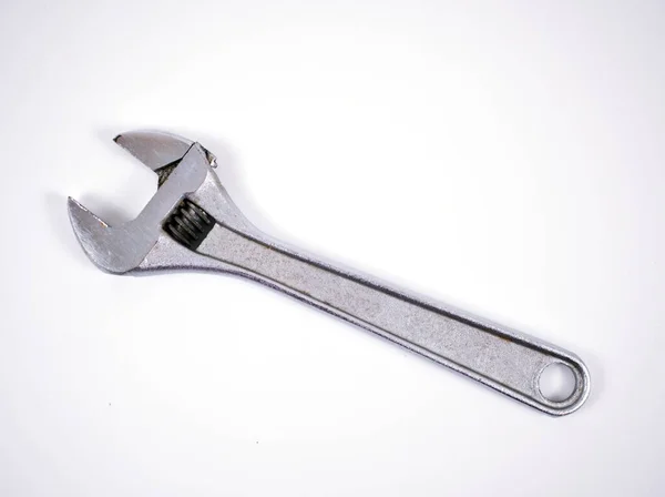 Adjustable Spanner Wrench Isolated White Background — Stock Photo, Image