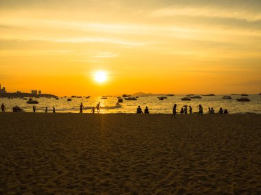 Pattaya Tayland 'da gün doğumu.