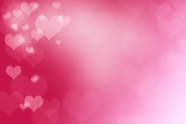 Pink Background Valentine Day Heart Shape Blur Image Cute Background — Stock Photo, Image