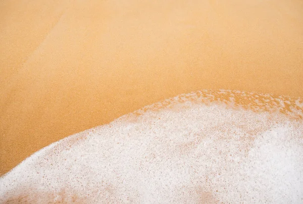 Sandstrand Mit Weißer See Weiche Welle Von Oben Für Die — Stockfoto
