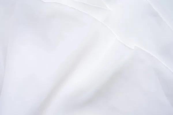 Белый Хлопок Ткани Фона Показать Абстрактную Текстуру Роскошной Ткани Мягкой — стоковое фото