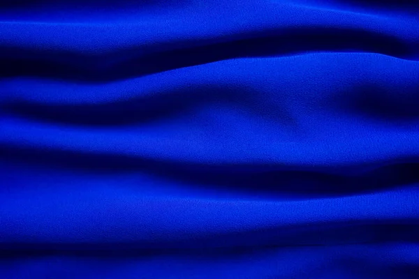 Fondo Algodón Tela Azul Mostrar Textura Abstracta Tela Lujo Onda —  Fotos de Stock